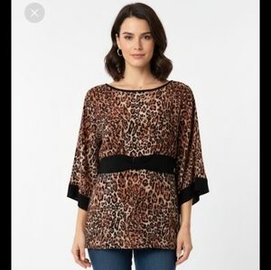 JTB leopard print tie back medium 19" pit